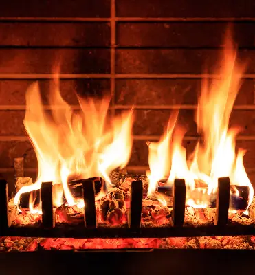 Verdunkelungsrollo Kamin