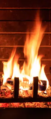 Verdunkelungsrollo Kamin