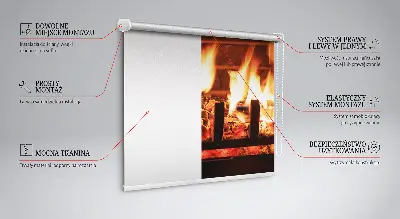 Verdunkelungsrollo Kamin