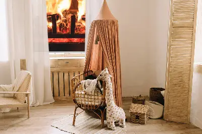 Verdunkelungsrollo Kamin