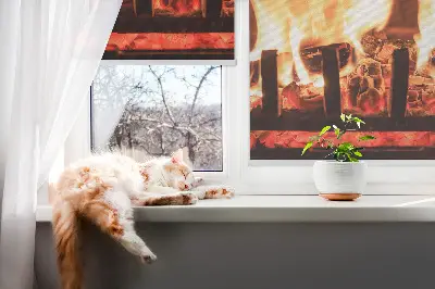 Verdunkelungsrollo Kamin