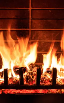 Verdunkelungsrollo Kamin