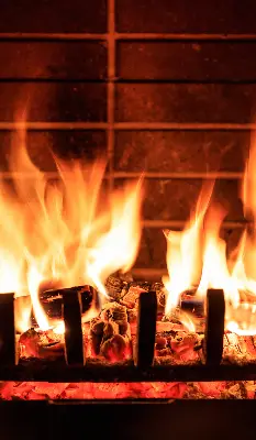 Verdunkelungsrollo Kamin