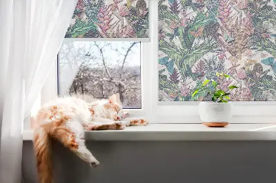 Fenster rollo Schmetterlinge auf Blumen