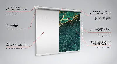 Verdunkelungsrollo Grüner Marmor