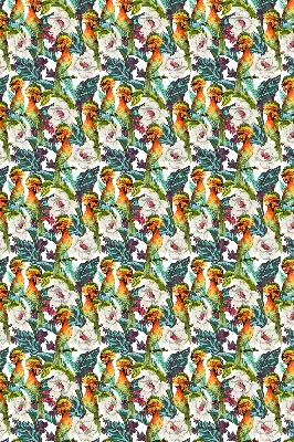Fenster rollo Vögel und Blumen