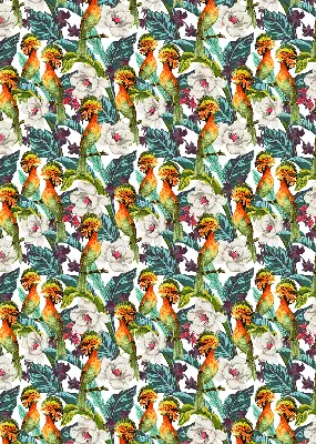Fenster rollo Vögel und Blumen