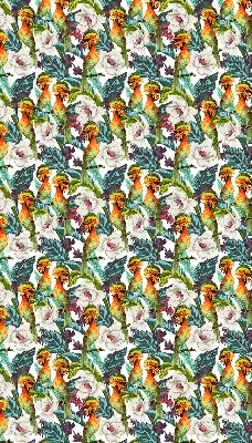 Fenster rollo Vögel und Blumen