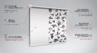 Verdunkelungsrollo Dunkelrosa Blätter