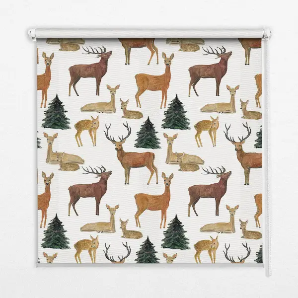 Fenster rollo Hirsche und Rehe