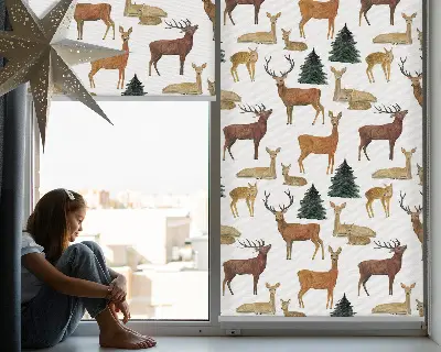 Fenster rollo Hirsche und Rehe