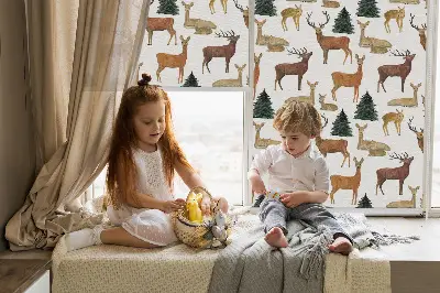 Fenster rollo Hirsche und Rehe
