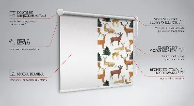 Fenster rollo Hirsche und Rehe