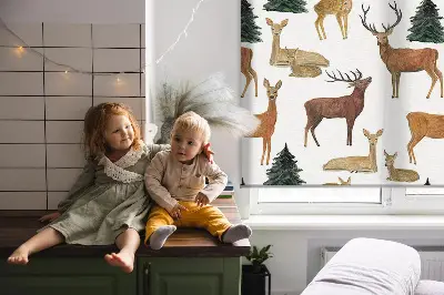 Fenster rollo Hirsche und Rehe