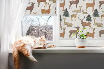 Fenster rollo Hirsche und Rehe