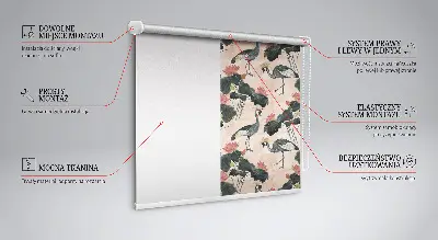Rollo lichtundurchlässig Reiher vor rosa Hintergrund