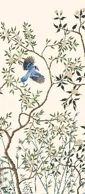 Rollo lichtundurchlässig Vögel auf einem Baum