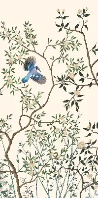 Rollo lichtundurchlässig Vögel auf einem Baum