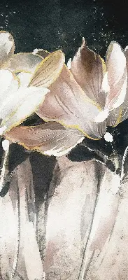 Verdunkelungsrollo Gemalte Blumen
