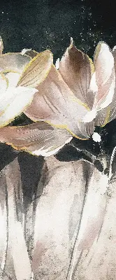 Verdunkelungsrollo Gemalte Blumen