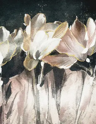 Verdunkelungsrollo Gemalte Blumen