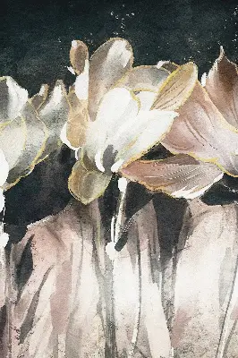 Verdunkelungsrollo Gemalte Blumen