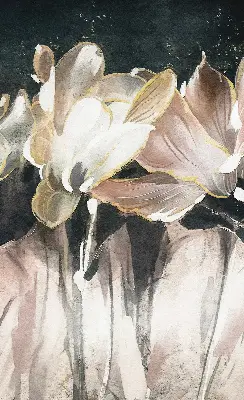 Verdunkelungsrollo Gemalte Blumen