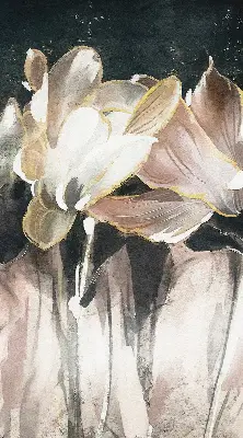 Verdunkelungsrollo Gemalte Blumen