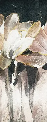 Verdunkelungsrollo Gemalte Blumen