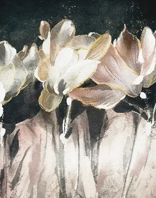 Verdunkelungsrollo Gemalte Blumen