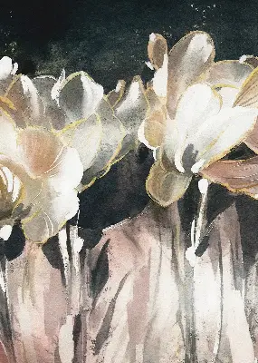 Verdunkelungsrollo Gemalte Blumen
