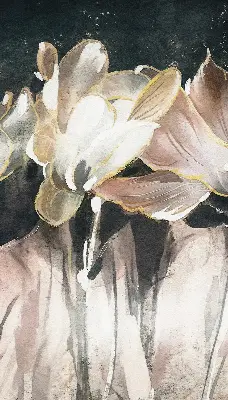 Verdunkelungsrollo Gemalte Blumen