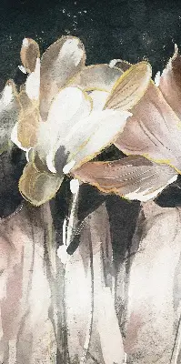 Verdunkelungsrollo Gemalte Blumen