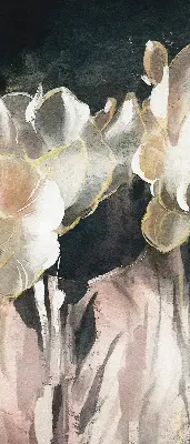 Verdunkelungsrollo Gemalte Blumen
