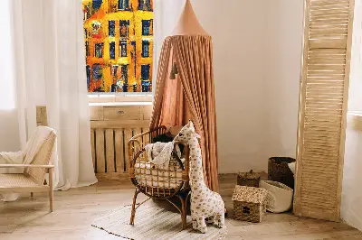 Fenster rollo Gemalte Stadt