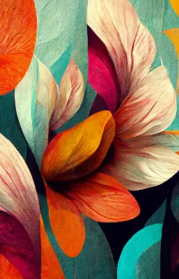 Fenster rollo Blumen in Abstraktion