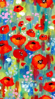 Rollo lichtundurchlässig Mohnblumenwiese