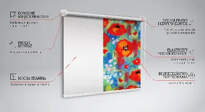 Rollo lichtundurchlässig Mohnblumenwiese