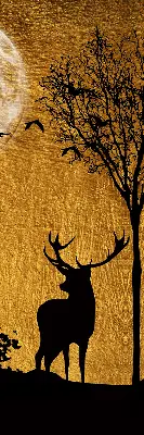 Fenster rollo Hirsche bei Nacht