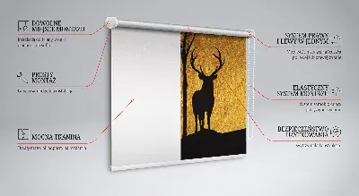 Fenster rollo Hirsche bei Nacht