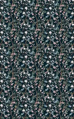Verdunkelungsrollo Blumenranken