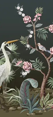 Verdunkelungsrollo Vögel am Baum