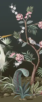 Verdunkelungsrollo Vögel am Baum
