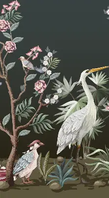 Verdunkelungsrollo Vögel am Baum