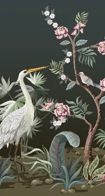 Verdunkelungsrollo Vögel am Baum