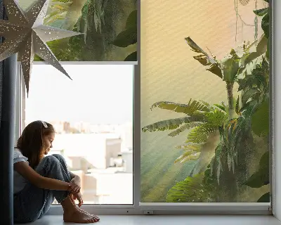 Fenster rollo Pflanzenrahmen