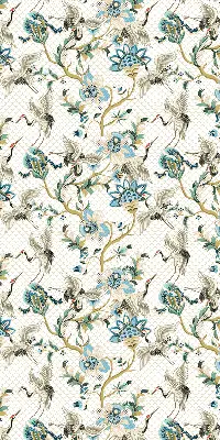 Verdunkelungsrollo Blumen und Vögel
