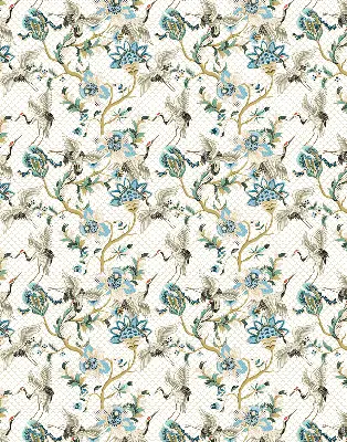 Verdunkelungsrollo Blumen und Vögel