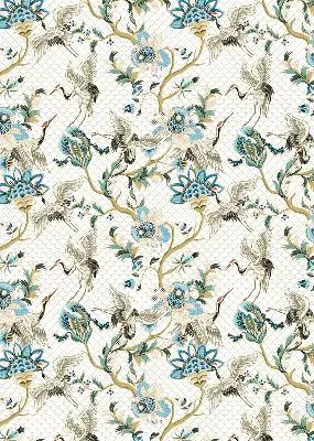 Verdunkelungsrollo Blumen und Vögel