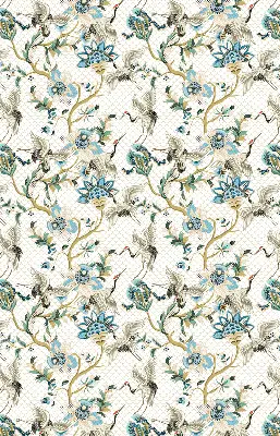 Verdunkelungsrollo Blumen und Vögel